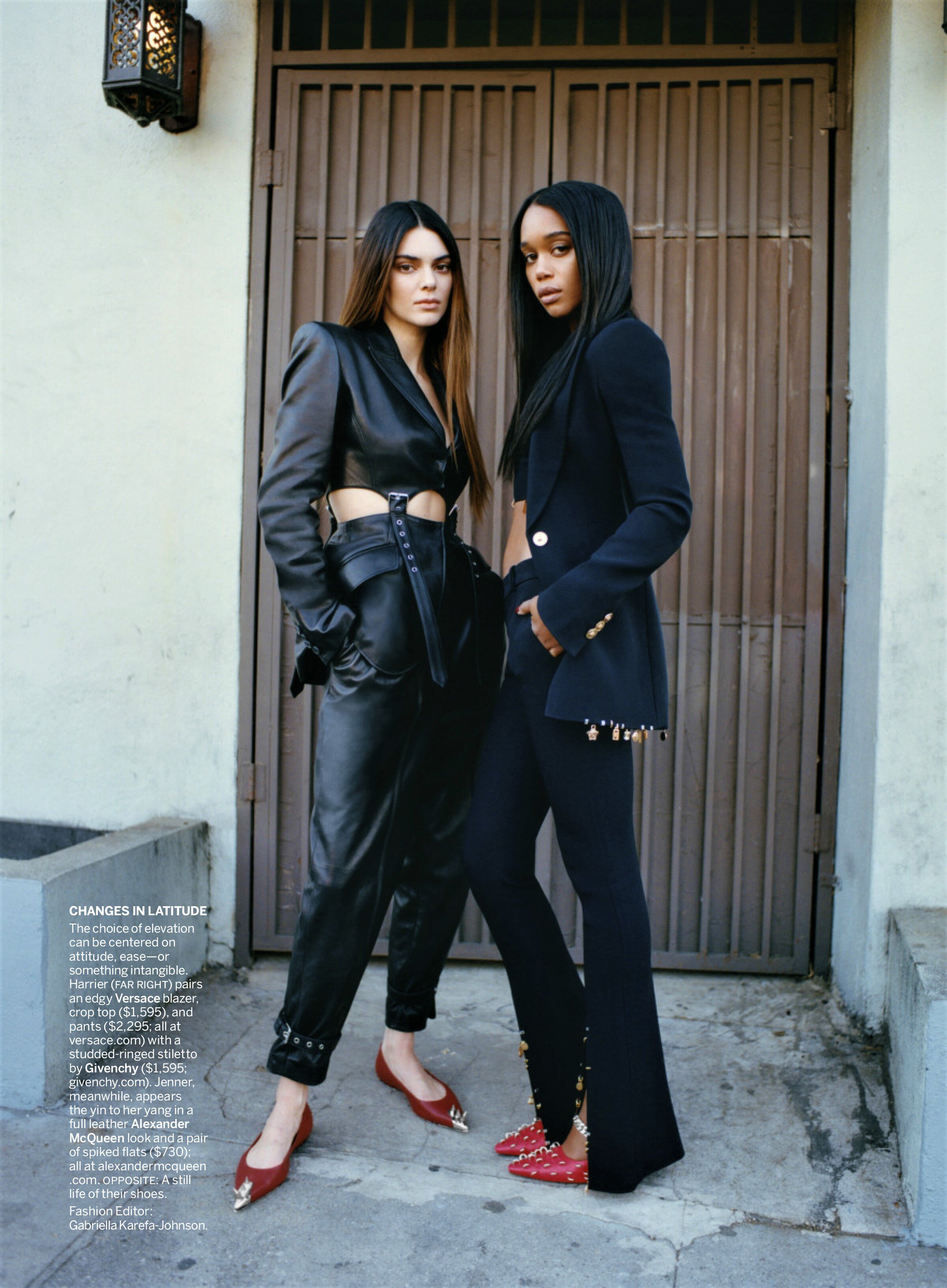 Kendall and Laura Harrier Do Shoes by Joshua Woods in Vogue US